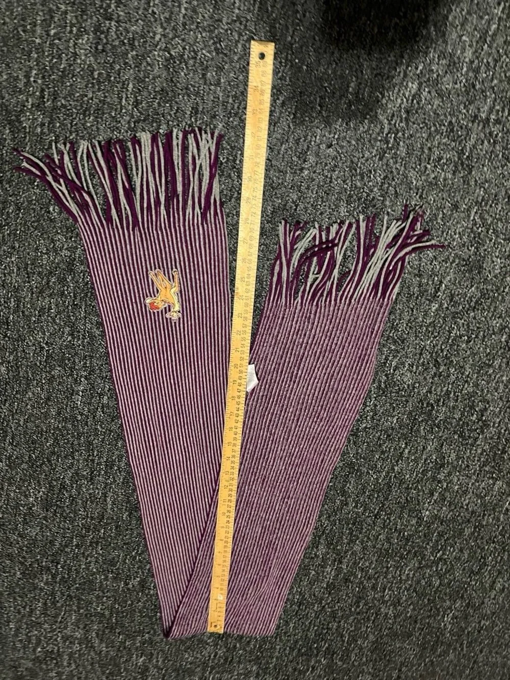 Bambi and Butterfly striped gray and purple Scarf